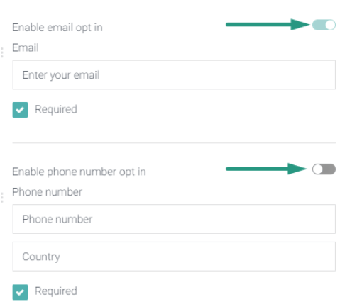 Screenshot from Omnisend showing the email opt-in information to fill out | 4 eCommerce Marketing Tips