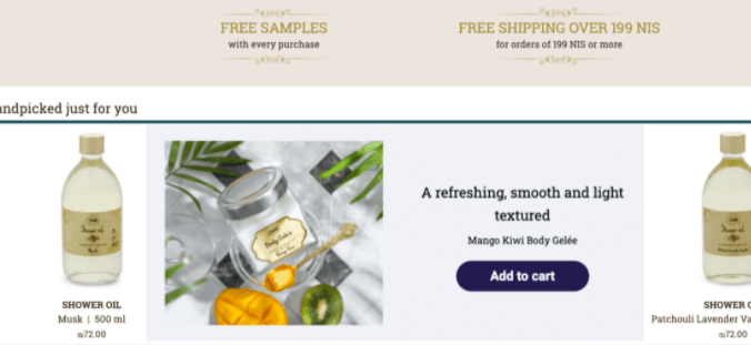 Screenshot from NowDialogue products on a website | 4 eCommerce Marketing Tips