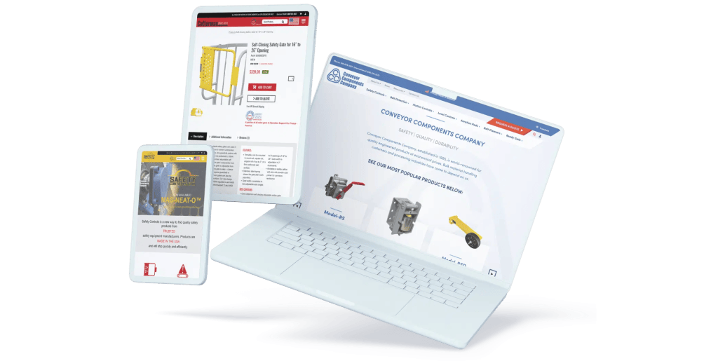 Cotterman Portfolio images showing new web design for company website