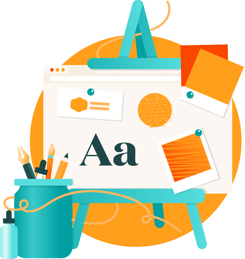 Perfect Afternoon Logo with Paints and Stand