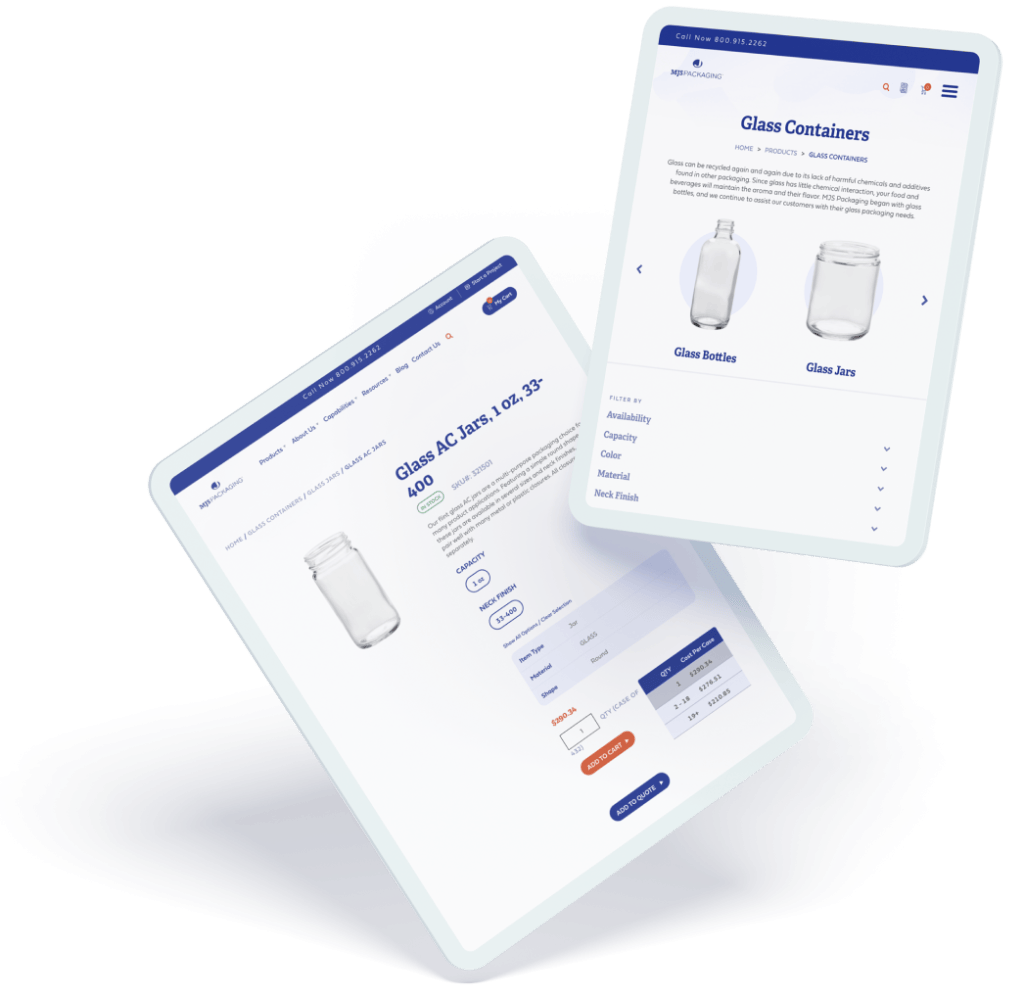 MJS Packaging Glass Container Packages