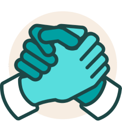 Perfect Afternoon's value: Commitment | Two hands in a handshake