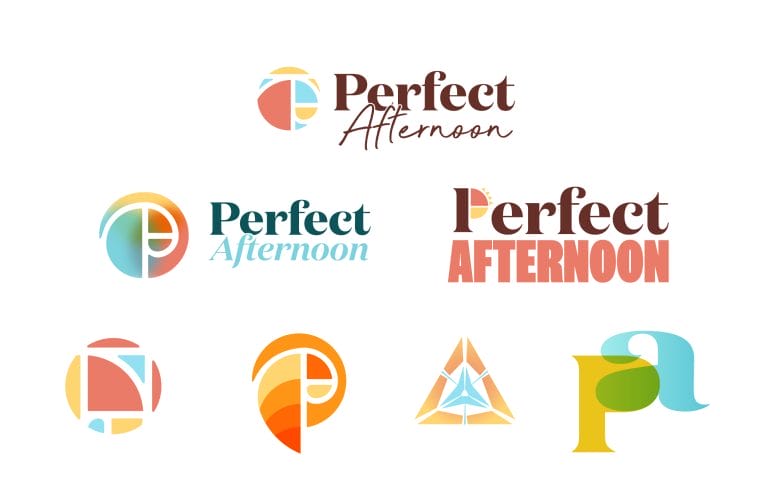 Initial logo concepts for Perfect Afternoon