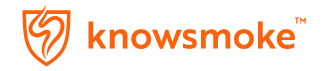 Knowsmoke brand logo in their orange brand color