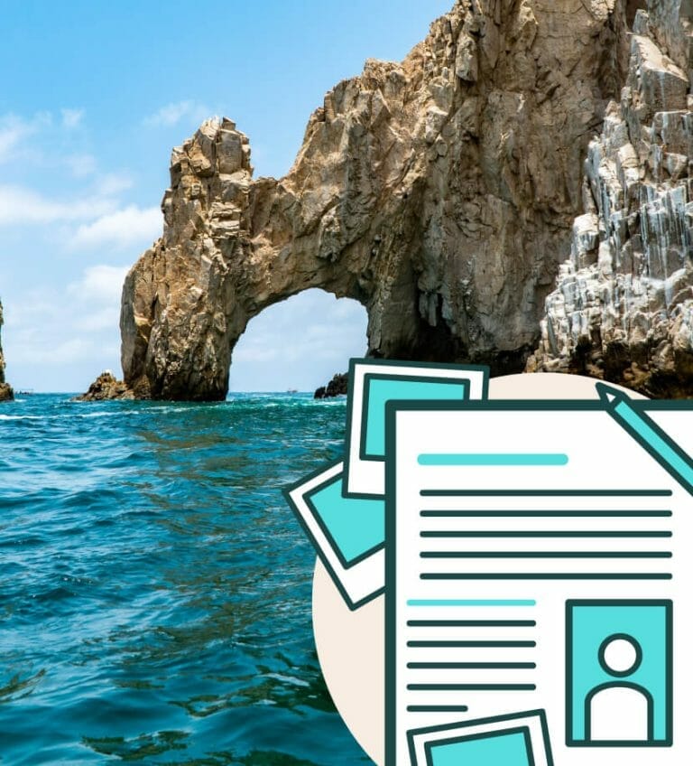 Pure Cabo project | Cabo San Lucas waters with a content illustration logo