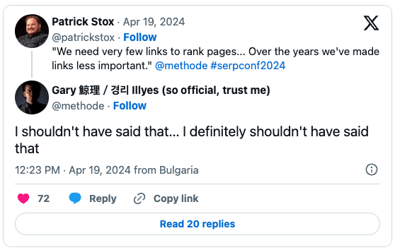 We need very few links to rank pages