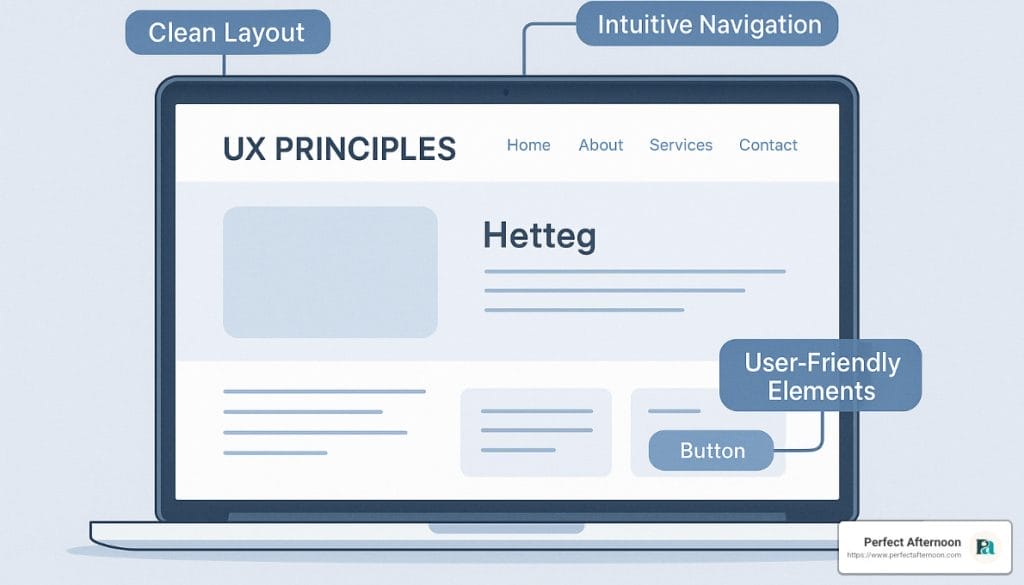 UX principles with a clean layout, intutitive navigation, and user-friendly elements.