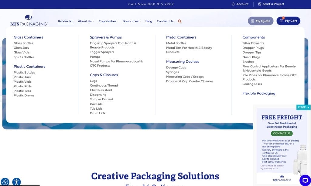 MJS Packaging Website