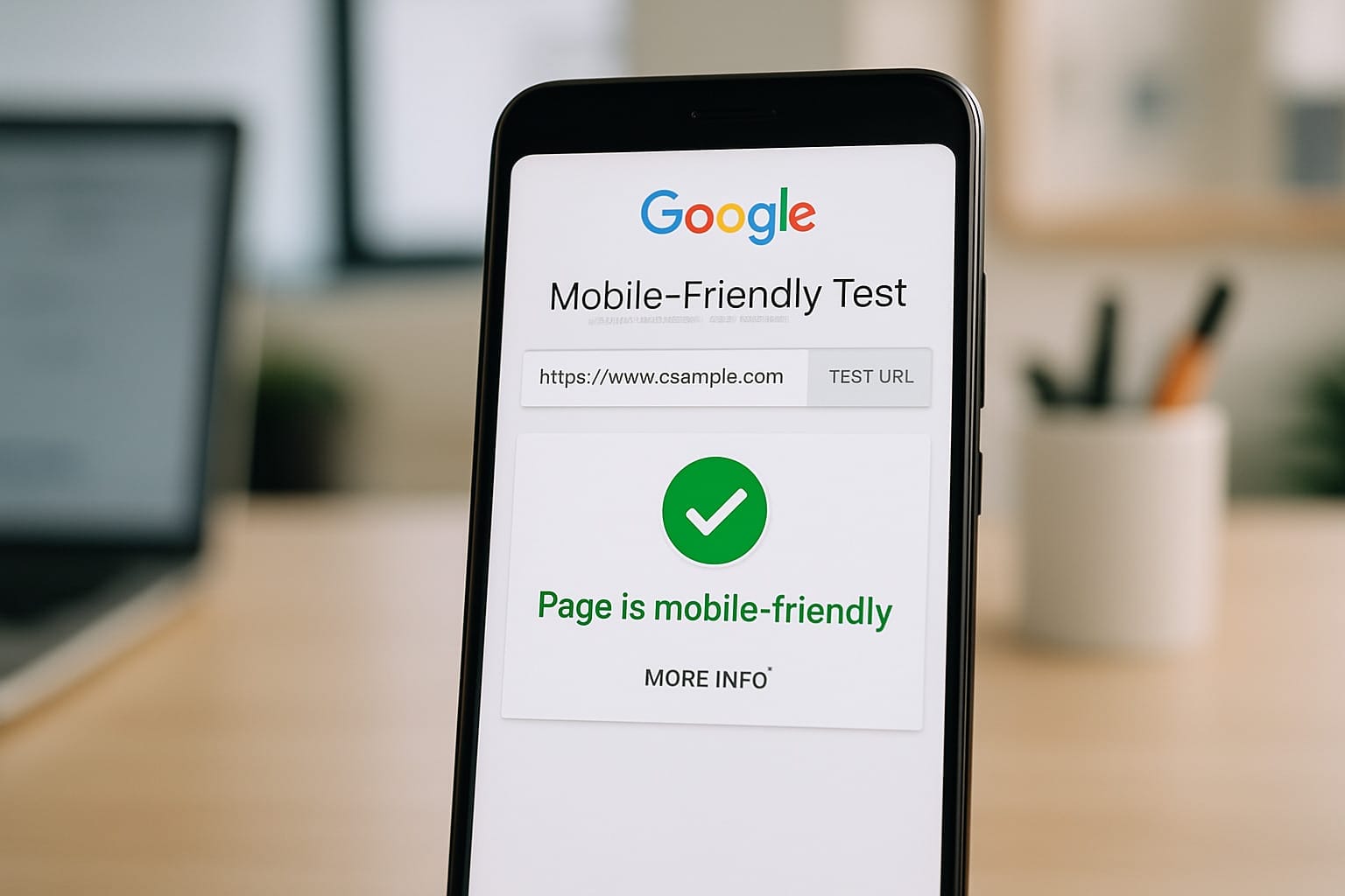 mobile-friendly test interface - how to do seo for a new website